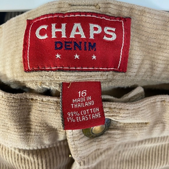 Chaps Tan Corduroy Cords size 16 - Picture 8 of 8